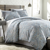 Southshore Fine Living, Inc. Reversible Paisley Cal King Duvet Cover Set, Oversized Boho California King Duvet Cover, Pet Hair Resistant Bedding for Easy Care, 2 Pillow Shams - Pure Melody Aqua Southshore Fine Living, Inc.