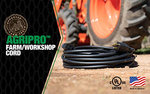 Southwire AGRIPRO 12/3 Heavy Duty Extension Cord, 100ft, Farm/Workshop Cord, SJTOW, Black, 64817201 - WoodArtSupply