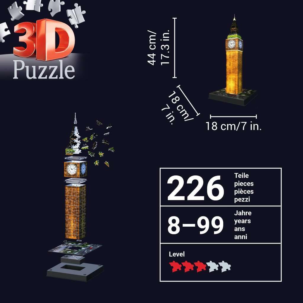 Ravensburger Big Ben - Night Edition - 3D Puzzle (216 Piece) Ravensburger