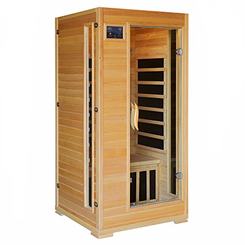 HeatWave BSA2402 1-2 Person Hemlock Carbon Infrared Sauna Blue Wave