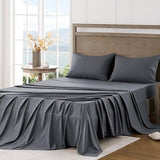 FreshCulture Twin Bed Sheets - Ultra Soft Sheets for Twin Bed - Brushed Microfiber - Deep Pockets - Easy Care - Cooling & Breathable Sheets - Hotel Quality 3 Piece Sheet Set (Dark Grey) FreshCulture