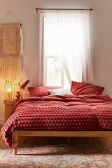 INDACORIFY Bohemian Tufted Duvet Cover 100% Cotton Comforter Quilt Cover with 2 Pillowcase, Bedding Set Coverlet Boho Bedspread (Single 56 X 84 Inches) INDACORIFY