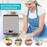 Food Scale Kitchen-Scale 11lb/5kg Food Scale for Kitchen Stainless Steel LCD Display Tare Function (g/oz/ml) for Meal Prep Coffee (Batteries Included)