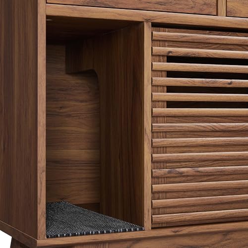 Modway EEI-6796-WAL Render Cat Cabinet, Walnut Modway