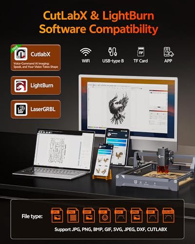 Laser Engraver, Carverall K15 Pro 5W Laser Engraving Machine for Beginners DIY High Accuracy 200x300mm (Near A4) Portable CNC Laser Cutter for Wood Coated Metal Acrylic Leather, 5000mW, Class 1 Carverall