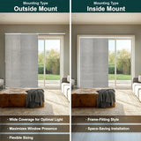 CHICOLOGY Vertical Blinds, Room Divider, Door Blinds,Blinds for Sliding Glass Doors, Temporary Wall, Closet Curtain, Room Door, Woven Gray (Natural Woven) W:46-86 x H:Up-to 96 inches CHICOLOGY