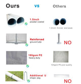 Wekuku 20x30ft Heavy Duty White Party Tents for Weddings, Events, Carports & Gazebos-Durable Weather-Big Marquees with Steel Frame & Anchors Included Wekuku