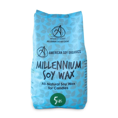 American Soy Organics - 5 lb Bag of Millennium Wax Natural Soy Wax for Candle Making American Soy Organics