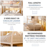 SUNLEI Metal Loft Bed with 2 Secured Ladders, Bunk Bed Twin Over Full with Trundle, Trundle Beds Twin Safety Guard, for Small Bedroom Noise Free (Twin Over Full, Snowy) SUNLEI