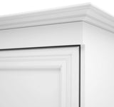 Bestar Versatile Queen Murphy Bed and 2 Closet Organizers with Doors (115W) in White, Sleeping Arrangement and Wardrobes for Multipurpose Room Bestar