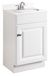 Design House 597112 Wyndham Unassembled Bathroom Vanity Cabinet Without Top, 18 x 16/1 Door, White Design House