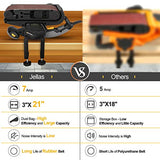 Jellas 7Amp Belt Sander 3 × 21-Inch with Dust Bag, Bench Sander with Variable-speed Control, 2 in 1 Vacuum Adapter, 10 Feet (3 Meters) Length Power Jellas