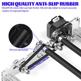 SCULPFUN Laser Rotary Roller, Rotation Auxiliary Kit for Laser Engraver, 360° Auto Rotating Roller for Engraving Cylindrical Objects, Shape Like Bottle Can Pen Cups Lipstick, with 4 Raise Feet SCULPFUN