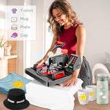 AKEYDIY 8 in 1 Heat Press Machine 12x15 Inch, 360° Swing Away Shirt Press Machine - Digital Heat Transfer Machine, Sublimation Heat Press for T Shirts Hat Cap Mug Plate (ProPress Elite 8 in 1) AKEYDIY