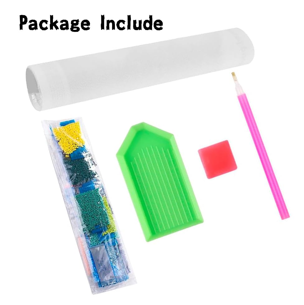 GUMITOON Diamond Art Kits for Adults-Full Drill Diamond Dots Paintings for Beginners, Round 5D Paint with Diamonds Pictures Gem Art Painting Kits DIY Crafts Kits 14"x14" QCY-059 GUMITOON