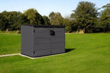 Stow-Away Horizontal Storage Shed, Outdoor Storage Box, Gray, Double Door Design-BMS4781 Generic