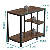 VANVERB Fish Tank Stand for 40 Gallon, Wood Aquarium Stand with Shelves for Fish Tank Accessories Storage, 660LBS Capacity VANVERB