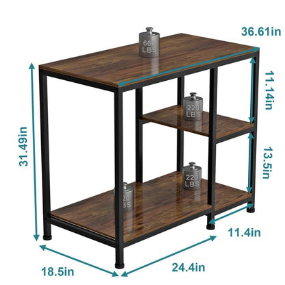 VANVERB Fish Tank Stand for 40 Gallon, Wood Aquarium Stand with Shelves for Fish Tank Accessories Storage, 660LBS Capacity - WoodArtSupply