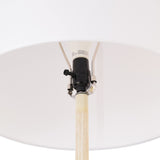 Globe Electric 52112 Kanana 65" Floor Lamp, Faux Wood, Cotton Shade Globe Electric