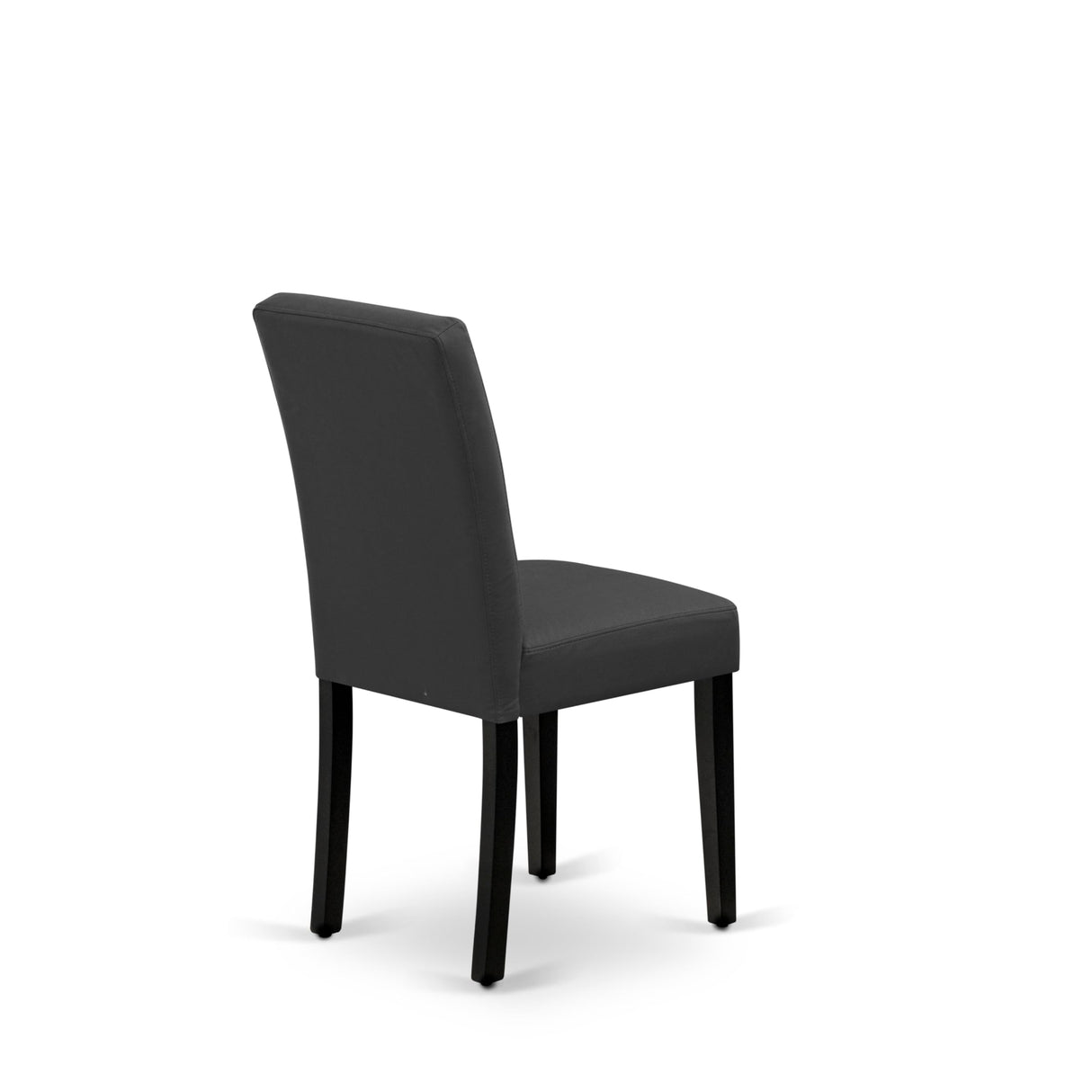 East West Furniture DUAS7-BLK-12 7 Piece Dining Table Set Includes A Kitchen Table and 6 Dark Gray Polyester Fabric Wooden Chairs with Stylish Back- Black Finish East West Furniture