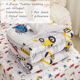 Viviland Boys Car Toddler Comforter Sets, Soft Toddler Bedding Set, Microfiber Toddler Bed Set, Truck Viviland