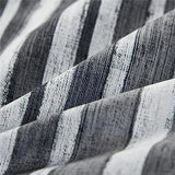 KAKIJUMN 5 Piece Bed in a Bag Stripe Comforter Set Twin Size, White Grey Black Patchwork Striped Comforter and Sheet Set, All Season Soft Microfiber Complete Bedding Sets(Grey,Twin) KAKIJUMN