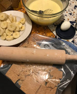 Rocky Mountain Goods Large Classic Wood Rolling Pin with Handles - 17” Rolling Pin for Dough, Baking, Pizza, Cookies, Pie - Moisture Resistant Wood - Easy to Clean Rocky Mountain Goods