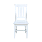 International Concepts Set of Two San Remo Splatback Dining Chairs, White IC International Concepts
