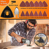 OTUCO 87 Pcs Oscillating Saw Blades, Wood Metal Cutting Multitool Bi-Metal Blades Quick Release Tool Blades Kits Fit for Dewalt, Makita, Ryobi, Rockwell OTUCO