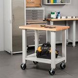 Seville Classics UltraHD Heavy-Duty Rolling Workstation, for Garage, Warehouse, Office, Classroom, Granite, 36" W x 24" D x 37.5" H Seville Classics