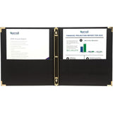 Samsill Classic Collection Executive Presentation 3 Ring Binder/Portfolio Binder, Half Inch Binder, Brass Round Ring (Holds 100 Sheets), Black Samsill