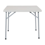 Office Star Resin Sqaure Multipurpose Table with Collapsible Legs, Indoor Outdoor Use for Banquets, Picnics, and Parties, 36 Inch, Square Office Star