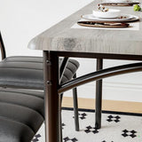 Garvee Dining Table Set for 2, Wooden Kitchen Table and Chairs of 2 with Upholstered Chairs, Square Kitchen Tables Set, 3 Piece Dining Room Table Sets for Small Space, Apartment, Rustic Gray Garvee