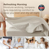 Bedsure Queen Bed Sheets, Cotton Linen Sheet Set, Breathable & Durably, Anti - Pilling & Soft, Deep Pocket Queen Fitted Bedsheets Up to 16 Inches, 4 Pieces, Linen Bedsure