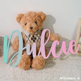 Custom Wood Name Sign For Nursery, 1/3 INCH THICKNESS, Boho Nursery Sign, Family Name Signs, 3D Wall Art for Children & Kids Rooms, Baby Shower, First birthday gift(First Name) Generic