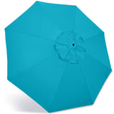 ABCCANOPY 9ft Outdoor Umbrella Replacement Top Suit 8 Ribs (Turquoise) ABCCANOPY