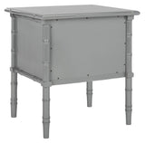 SAFAVIEH Home Mina Modern Coastal 2-Drawer Bamboo Nightstand, 1' x 1', Grey/Gold Safavieh