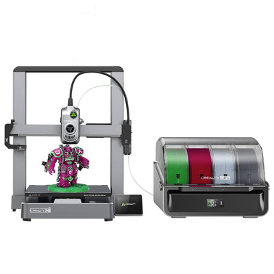 Creality Hi Combo 3D Printer, Multi Color 3D Printing with CFS, 500mm/s Print Speed 95% Pre-Assemble, XY Step-Servo Motor and Auto Leveling Build Volume ‌10.24×10.24×11.81 inch