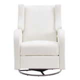 VEVOR Electronic Power Recliner and Swivel Glider, 250 lbs Weight Capacity Swivel Glider Recliner Chair with USB Port, Polyester Surface Swivel Rocker Recliner for Living Room, Bedroom, Off White VEVOR