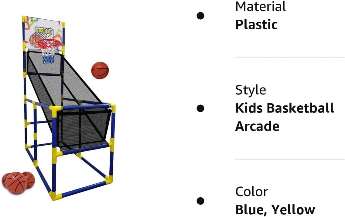 Kids Basketball Hoop Arcade Game, with 4 Balls Air Pump - Indoor Toy Basketball Shooting System - Fun for All Ages - Toys Sports for Boys and Girls Tundras Sports ziraki
