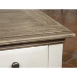 BOWERY HILL Contemporary 4-Drawer Storage Solid Wood Coffee Table in Natural for Living Room, 28" D x 48" W x 20" H BOWERY HILL