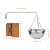 Vindar Red Cedar Sauna Aromatherapy Bowl Sauna Oil Cup Sauna Oil Holder Essential Oil Fragrance Diffuser Bowl for Sauna and Spa Vindar