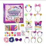 infinity treasures Headband Making kit for Girls, Fashion Headbands for Kids, DIY Hair Accessories Set with Clips and Scrunchies, Arts & Crafts Gift for Ages 5-12 Year Old- 65 pcs infinity treasures