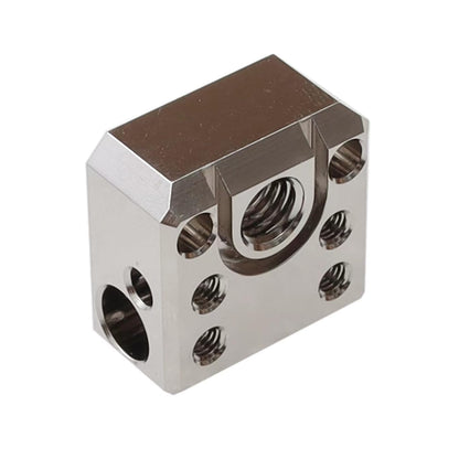 POLISI3D Plated Copper Heater Block High Temperature Ender 3 Heat Block Compatible with MK8 Extruder Ender 3 V2 Pro Ender 5 Plus CR10 S4 S5 3D Printer All Metal Hotend Upgrades - WoodArtSupply