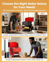 AlgoLaser Pixi Smart Laser Engraver - 3W Portable Laser Engraver Machine with 3.5" Touchscreen & AlgoOS System & APP - Laser Engraving for Wood, Acrylic, Glass, Beginner & DIY Gift & Small Business AlgoLaser