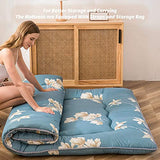 MAXYOYO Floral Printed Rustic Japanese Style Futon Foldable Roll Up Bed Camping Floor Mattress for Adults Floor Lounger Bed Couches and Sofas, Full MAXYOYO
