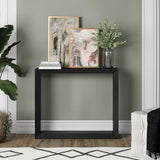 Henn&Hart 36" Wide Rectangular Console Table in Natural Black, for Home, Living Room, Bedroom, Entertainment Room, Office Henn&Hart