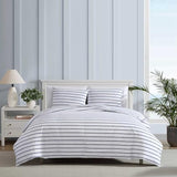 Nautica - Full/Queen Duvet Cover Set, Super Soft Cotton Bedding with Matching Sham(s), Casual Bedding Set, Oeko-Tex Certified (Brenton Stripe Navy, Full/Queen) Nautica