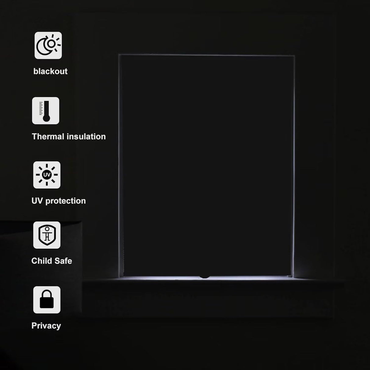 MYshade Blackout Cordless Cellular Shades Honeycomb Shade for Indoor Windows Room Darkening Blinds for Home Office Pull Down Window Shades Easy to Install 35 inch Wide, H72 White Pleated Shade MYshade