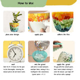 jiezaidada Mosaic Puzzles Craft Kit for Adults, Arts and Crafts Hobbies for Women & Men, Flowerpot Planter DIY with Step-by-Step Guide,Home Decor Gifts for Holiday & Special Occasion jiezaidada